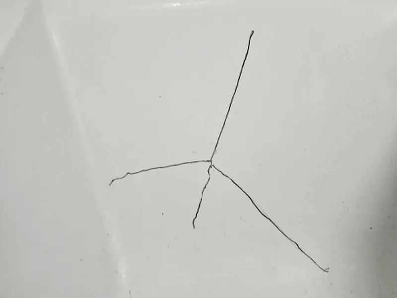 바닥 세 갈래 금 - 세 갈래 금 확인 바닥 세 갈래 금 - 세 갈래 금 확인